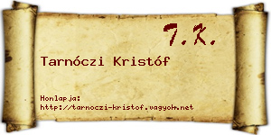 Tarnóczi Kristóf névjegykártya