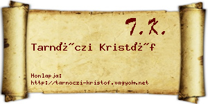 Tarnóczi Kristóf névjegykártya